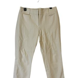 White Ann Taylor Loft - “Julie” Straight-Leg Pants - cropped